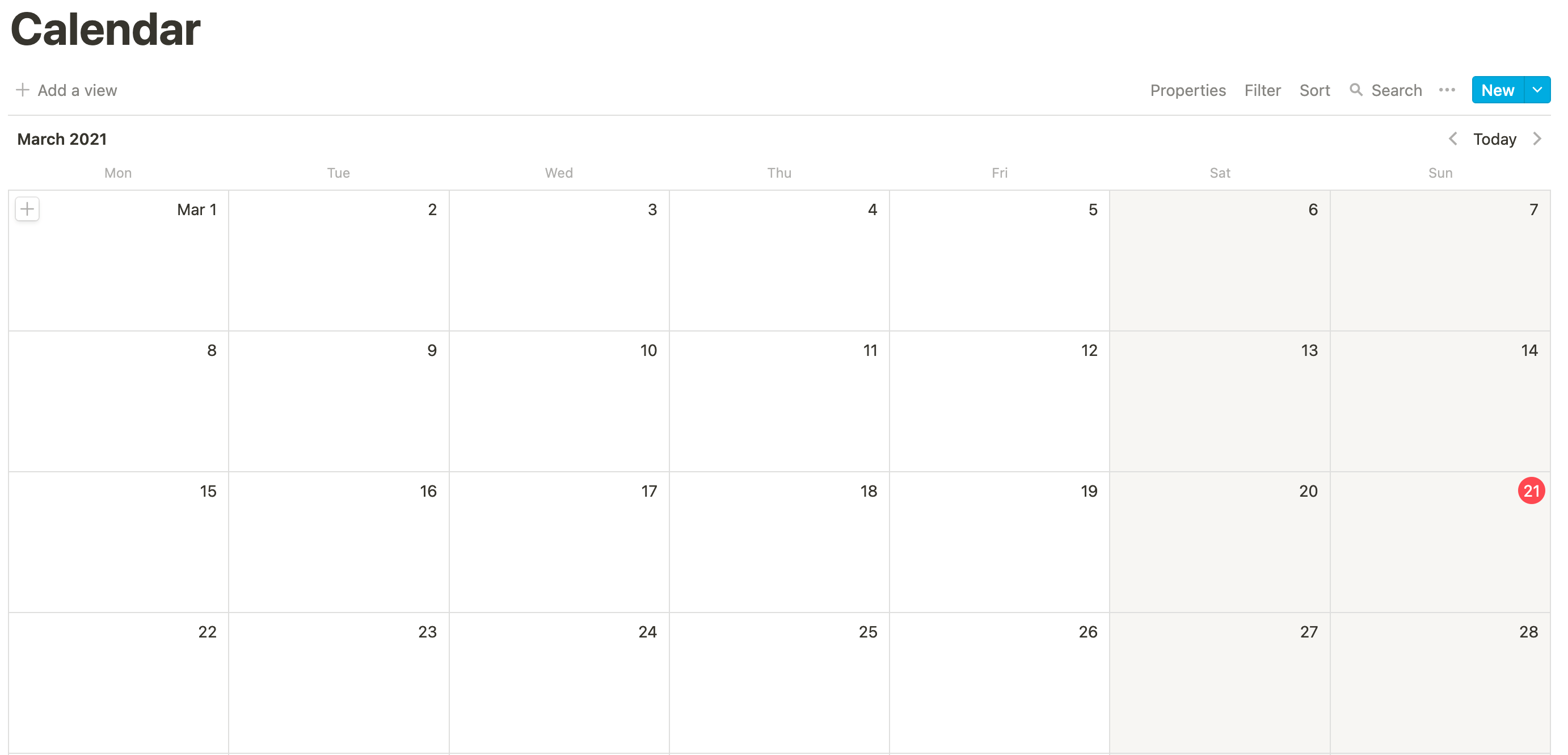 Calendar