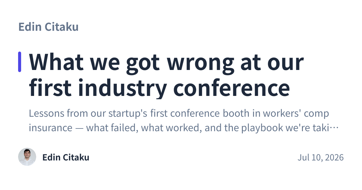 Share preview for What we got wrong at our first industry conference